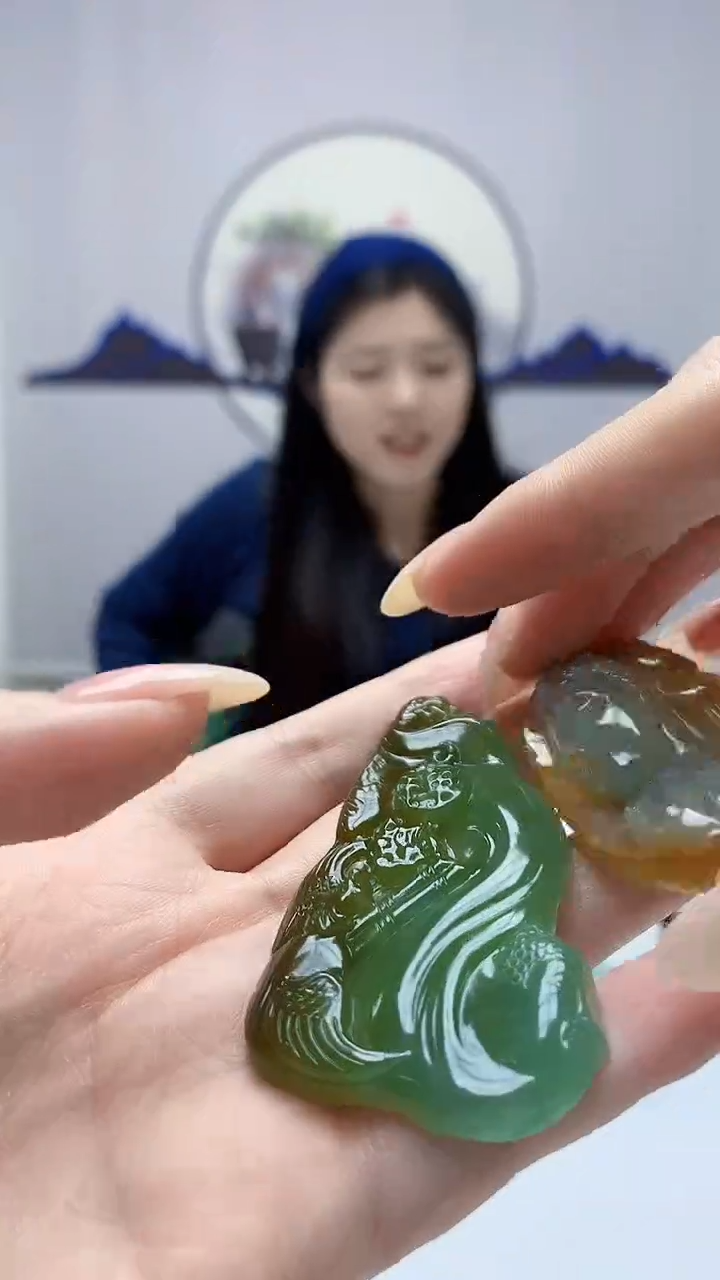 【闪购商品】定制翡翠未镶嵌0405DD-毛货挂件