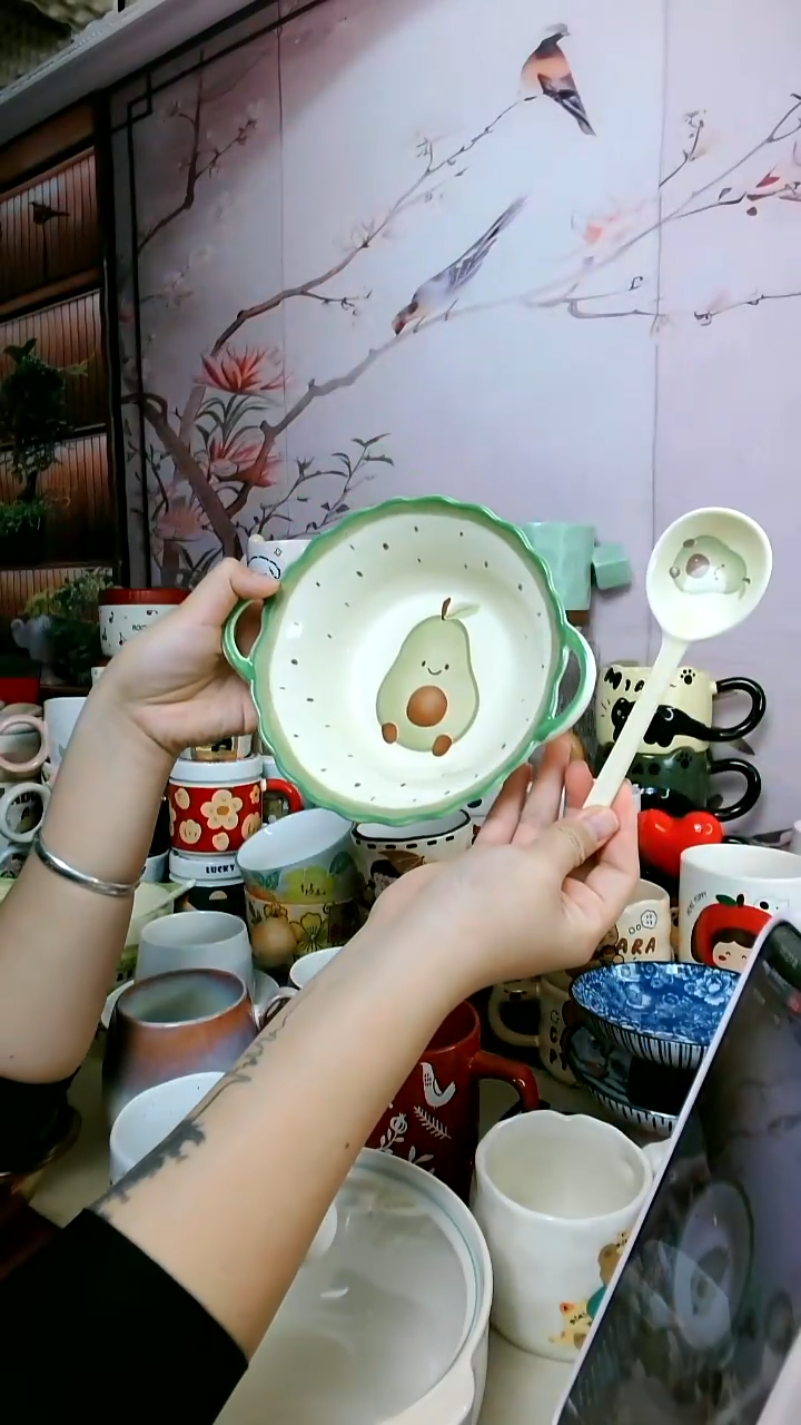 陶【闪购福利】牛油果双耳碗