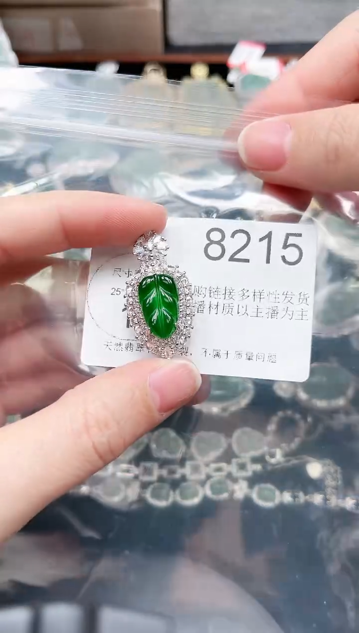 【闪购商品】翡翠颈饰未镶嵌8215赠皮绳