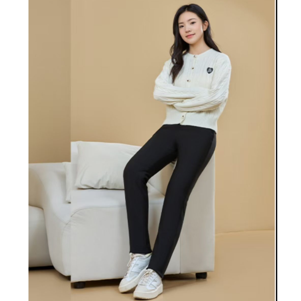 9343-女士一条用心做出来的（羊毛羽绒）裤三防冲锋裤（黑色）