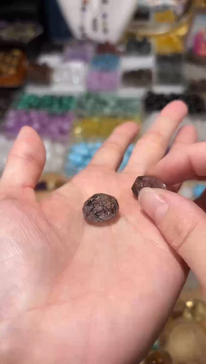 水晶手串未镶嵌C59黑发随型卡11单颗