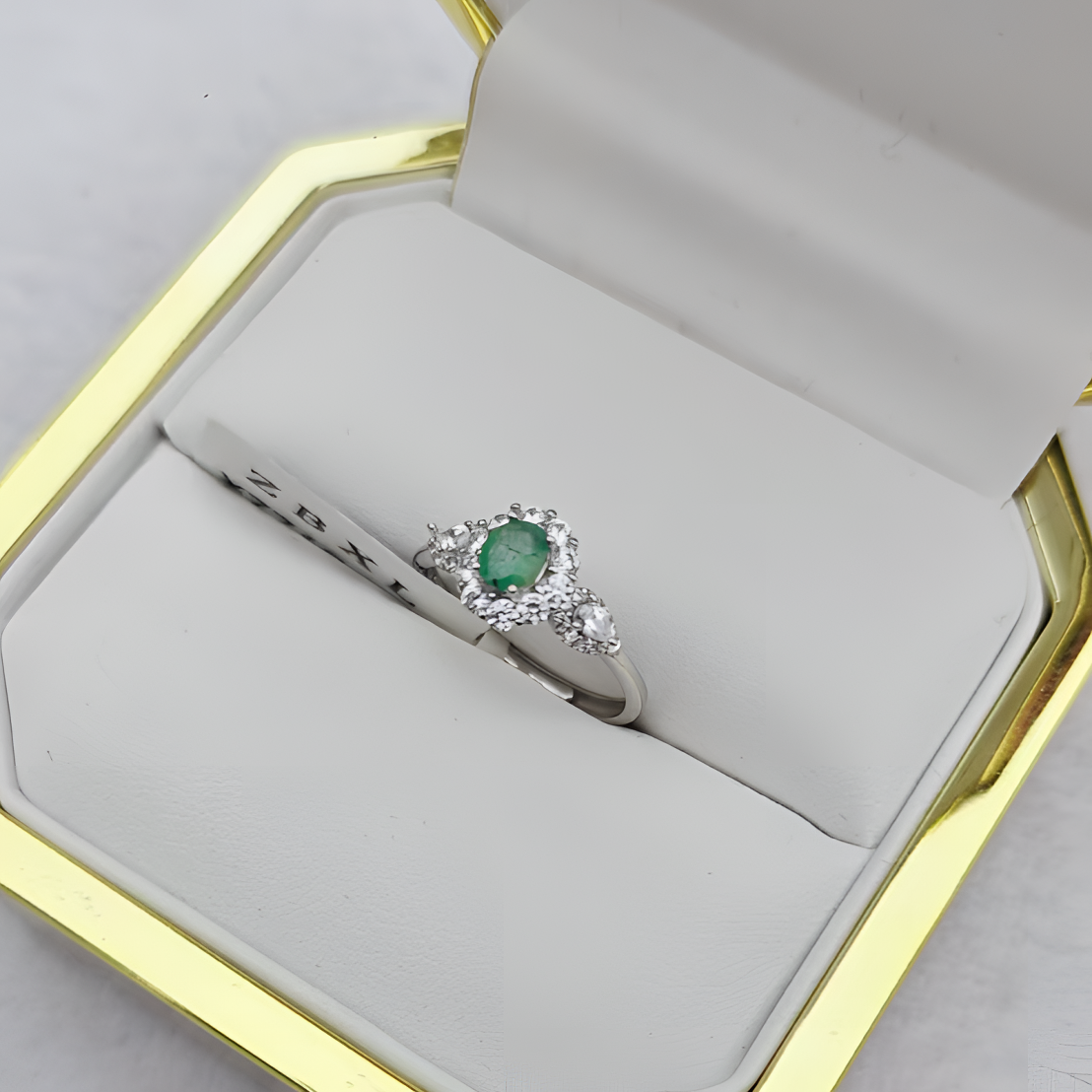 【暹罗珠宝】S925天然祖母绿‘希望’戒指 S925261