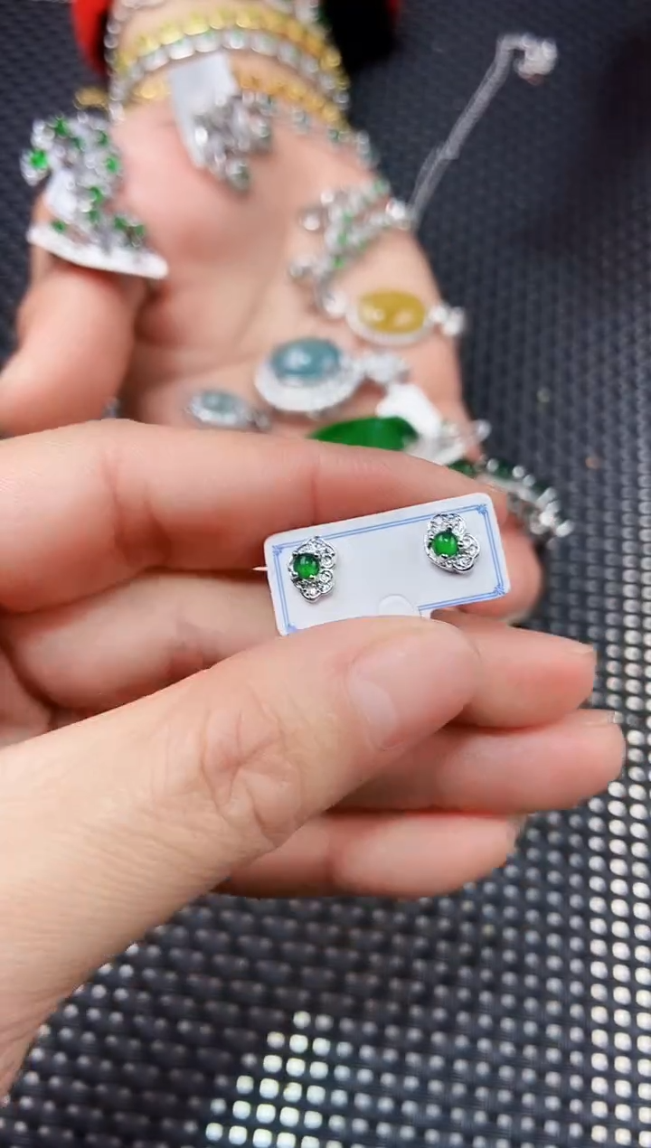 【闪购商品】翡翠耳饰未镶嵌11111111