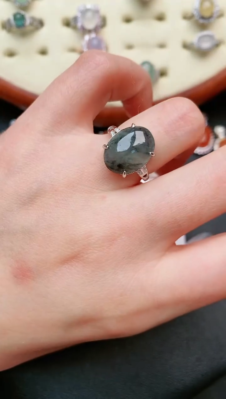 【闪购商品】翡翠戒指银S925镶嵌.....