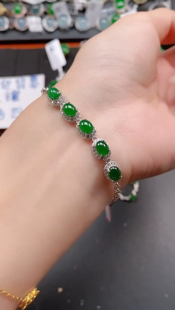 银S925镶嵌戒指翡翠11111