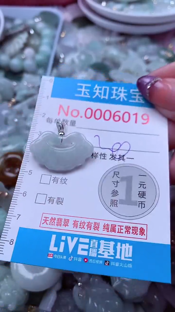 翡翠未镶嵌吊坠(不含链)6019