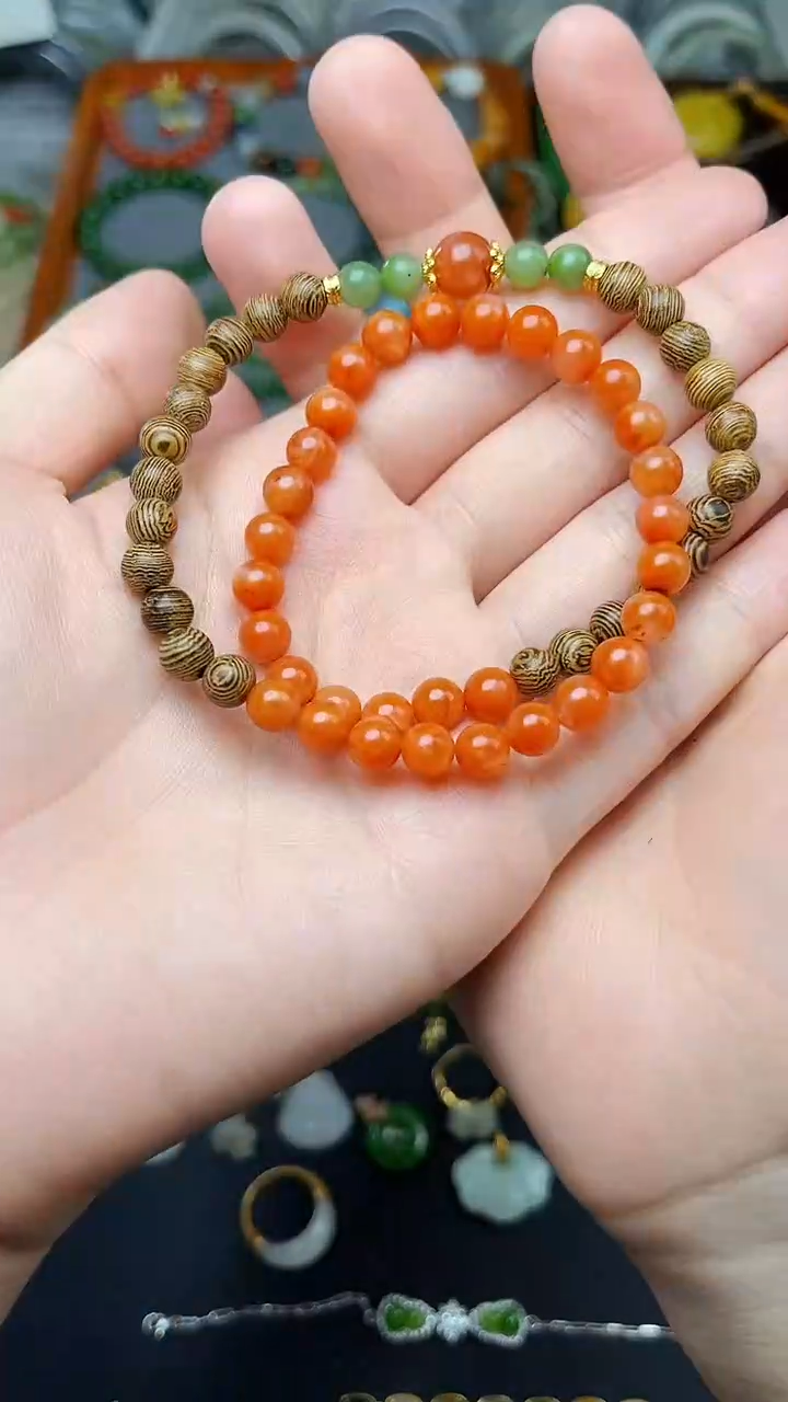 未镶嵌手串南红玛瑙多圈手串 06