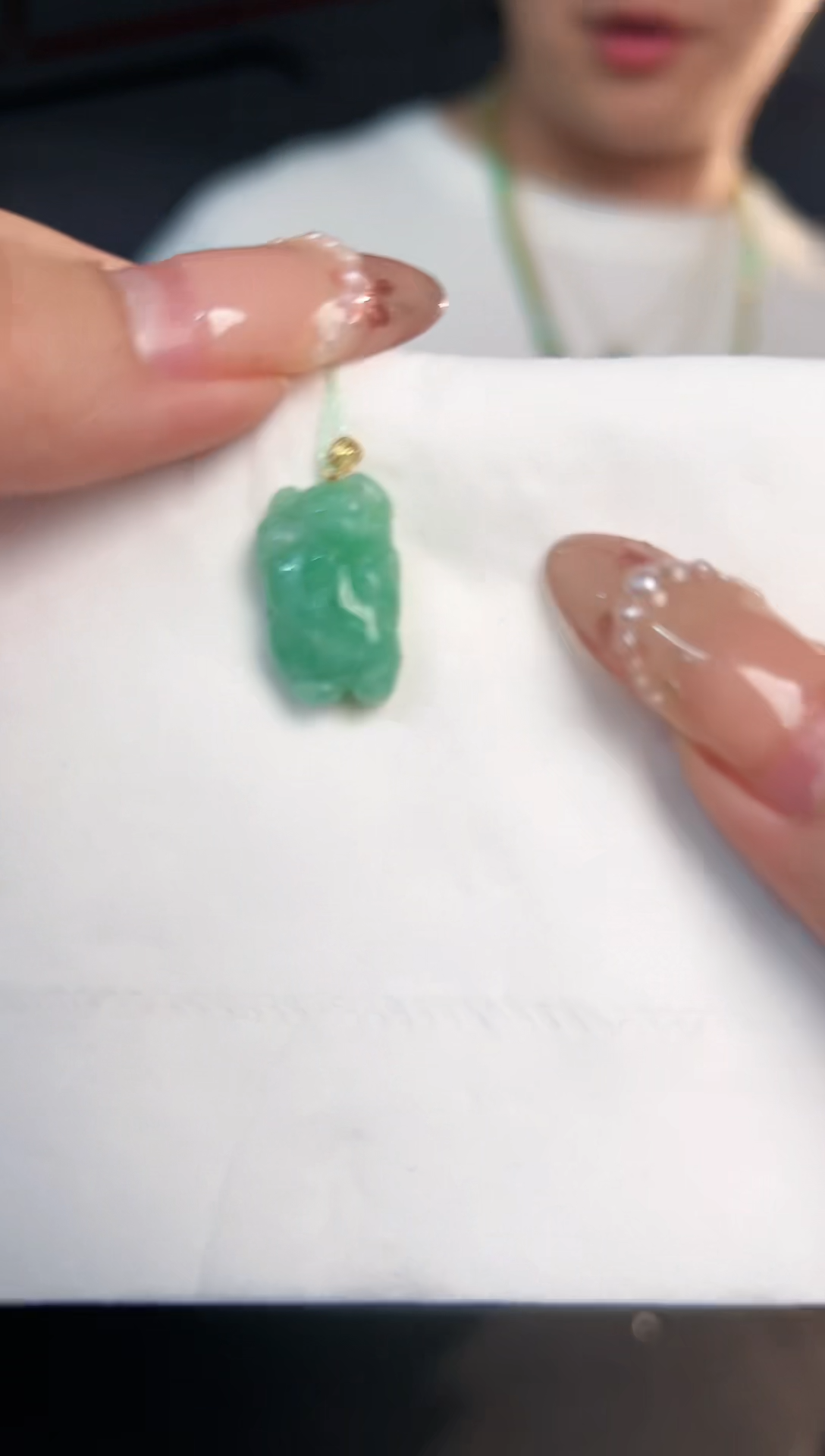 【闪购商品】翡翠颈饰18K金镶嵌缅料A货/支持复检/一件