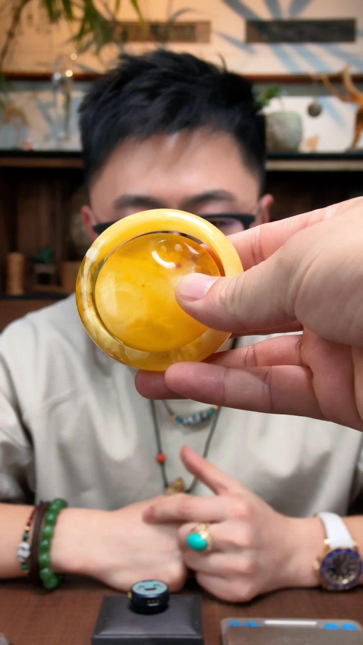 裸石蜜蜡未镶嵌56#蜜蜡手镯DY配镯心