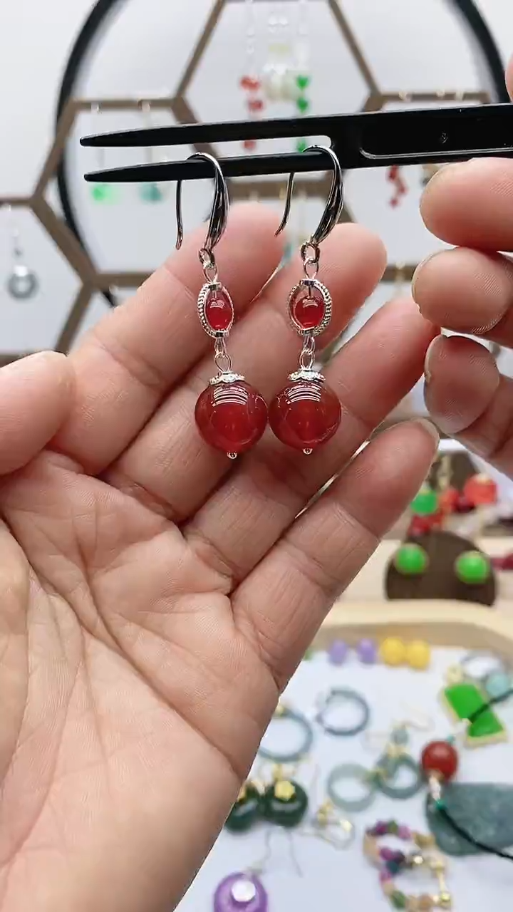 未镶嵌南红玛瑙耳饰5