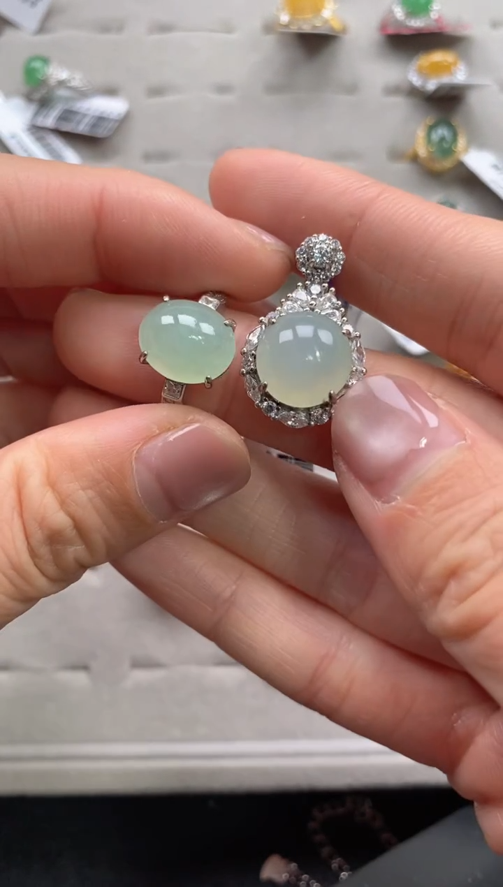 【闪购商品】翡翠戒指银S925镶嵌11111--8