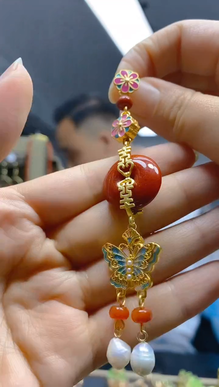 【闪购商品】翡翠耳饰合金0330翡翠压襟