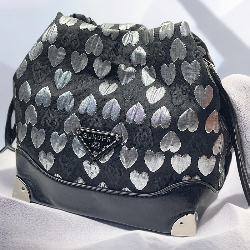 扣式圆形单根拉链款水桶包斜挎包w3