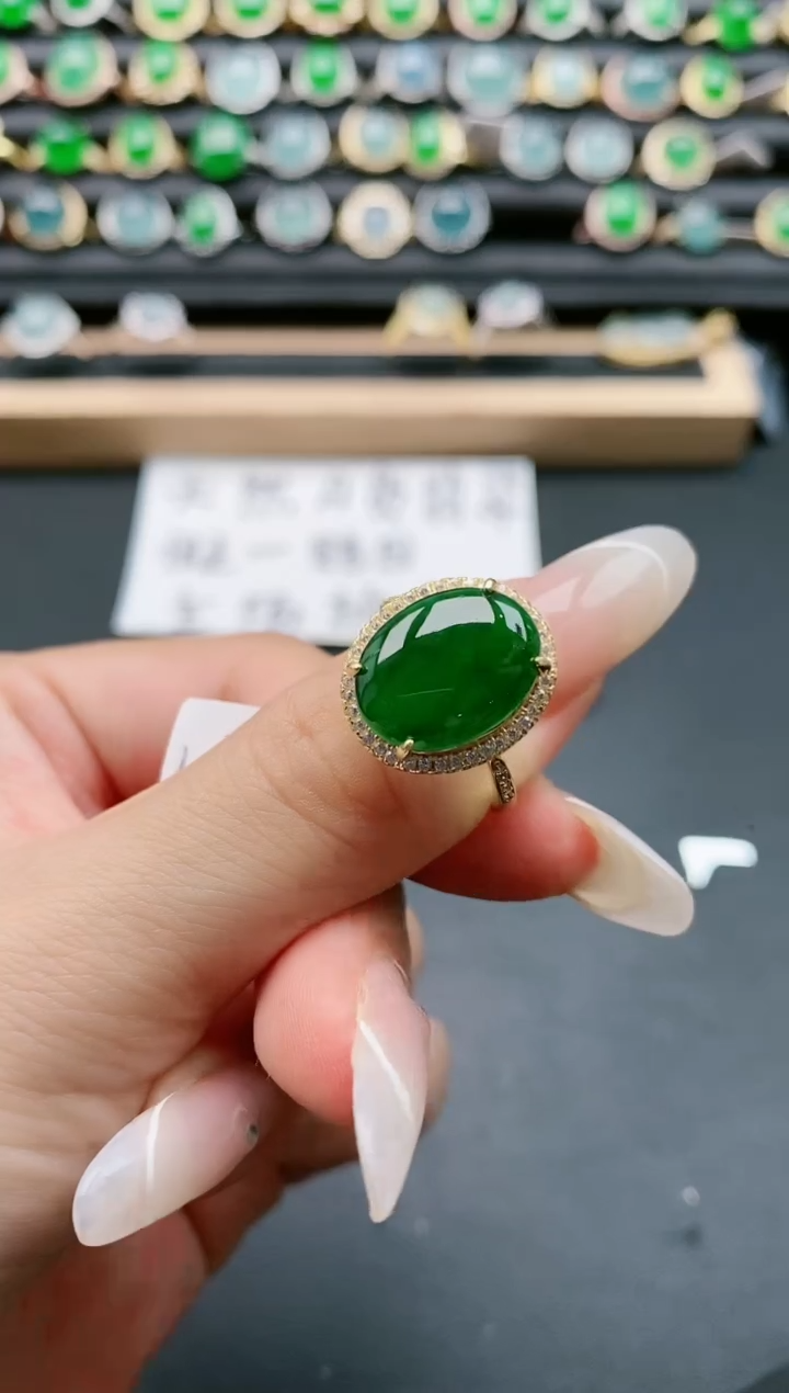 【闪购商品】翡翠戒指银S925镶嵌1111
