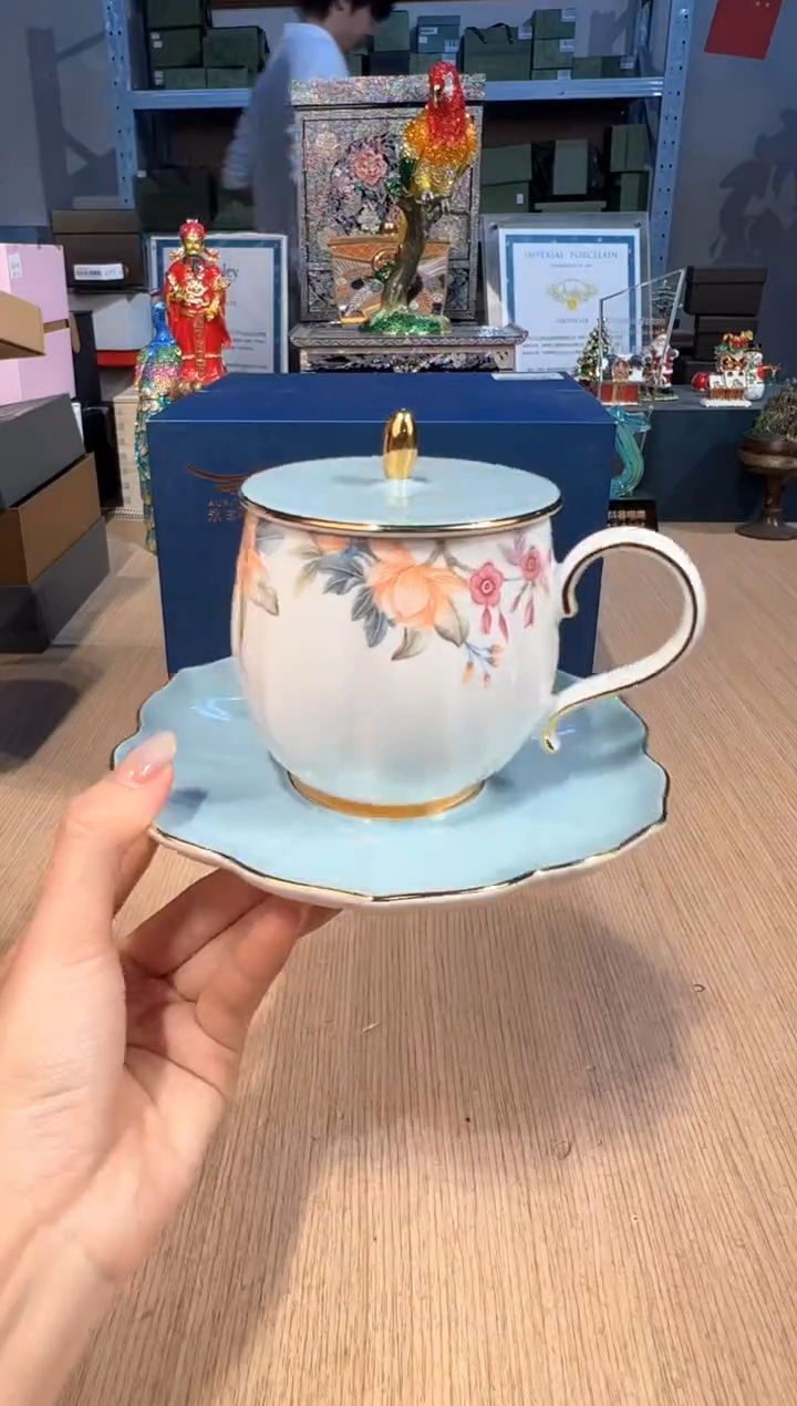 【闪购商品】杯158天青时代盖杯        