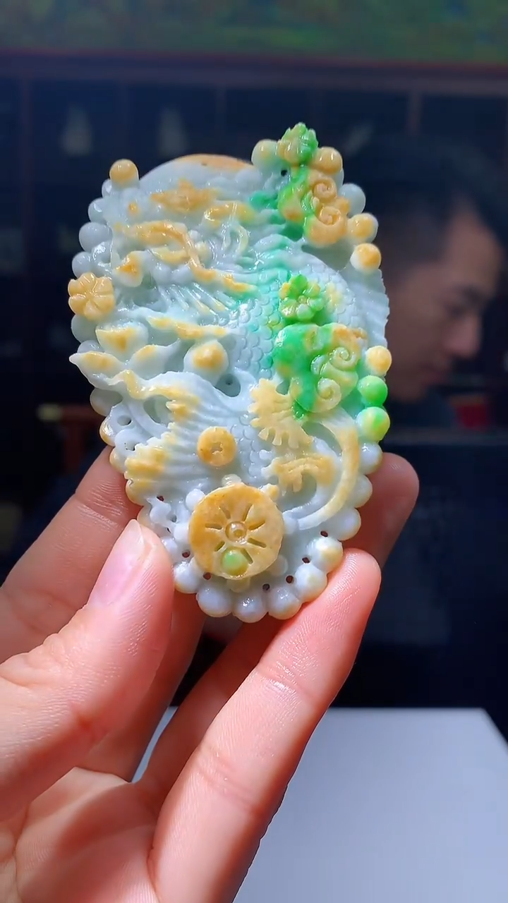 【闪购商品】定制翡翠未镶嵌1088hm-毛货挂件42