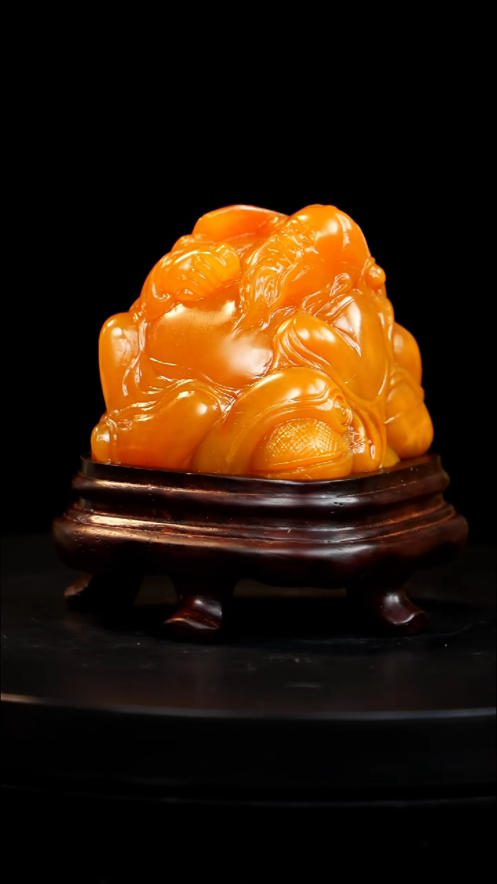 昌化石田黄玻璃冻