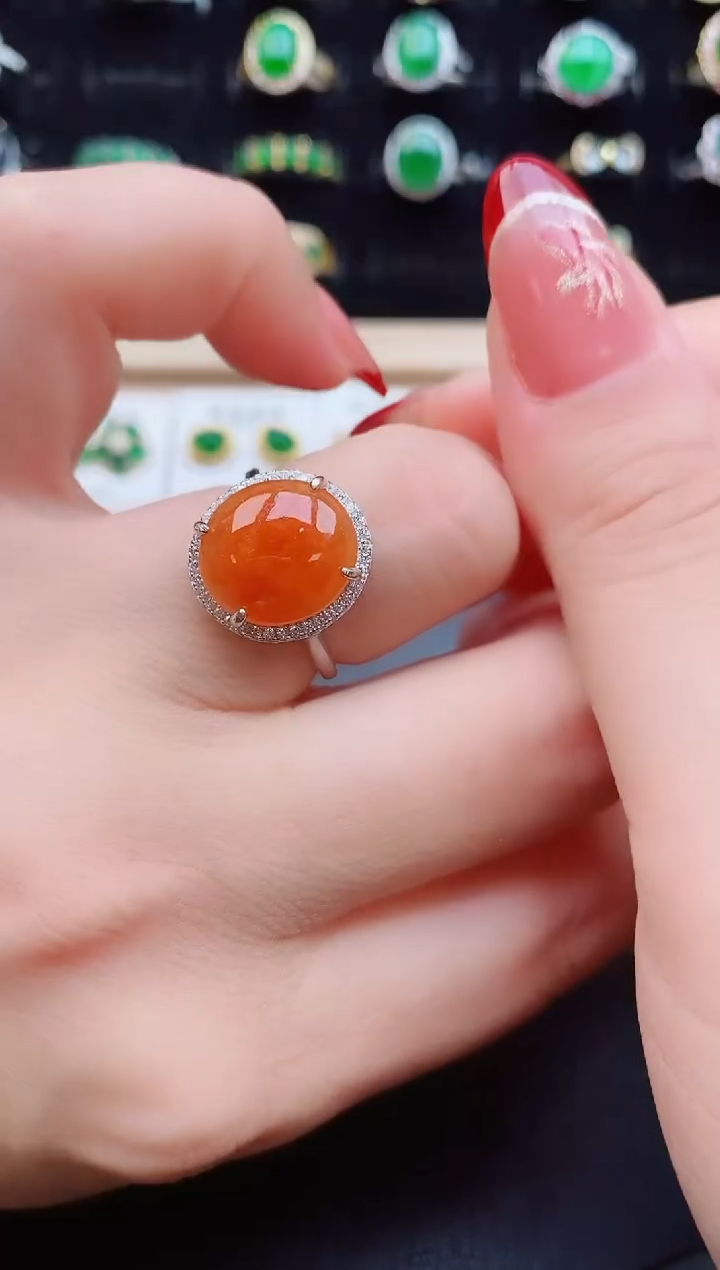 【闪购商品】翡翠戒指银S925镶嵌121121