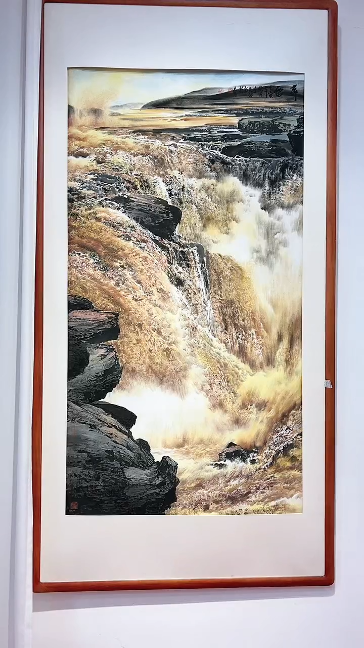 【闪购商品】绘画李长胜绘画16平尺黄河红袍原作邮集作品