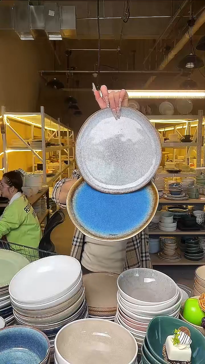 瓷211外贸尾货窑变釉下彩默认微瑕