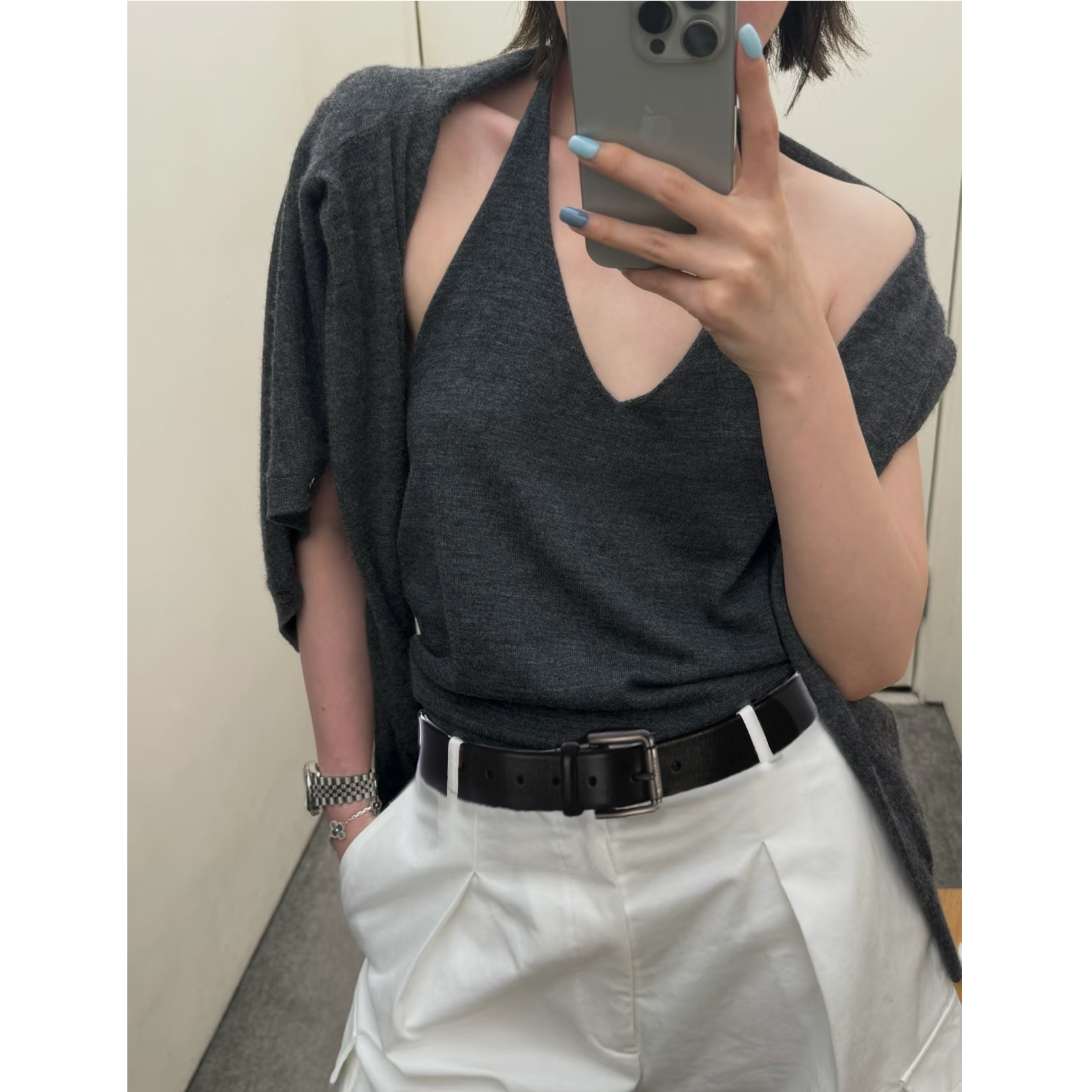 未使用 MaxMara 国现  纯色简约气质腰带 PD0004