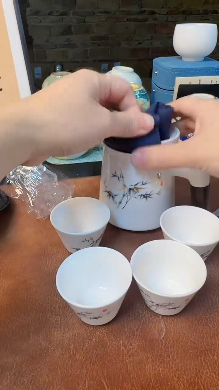 【闪购商品】杯旅行快客茶具，黄龙玉汝，德化羊脂玉瓷