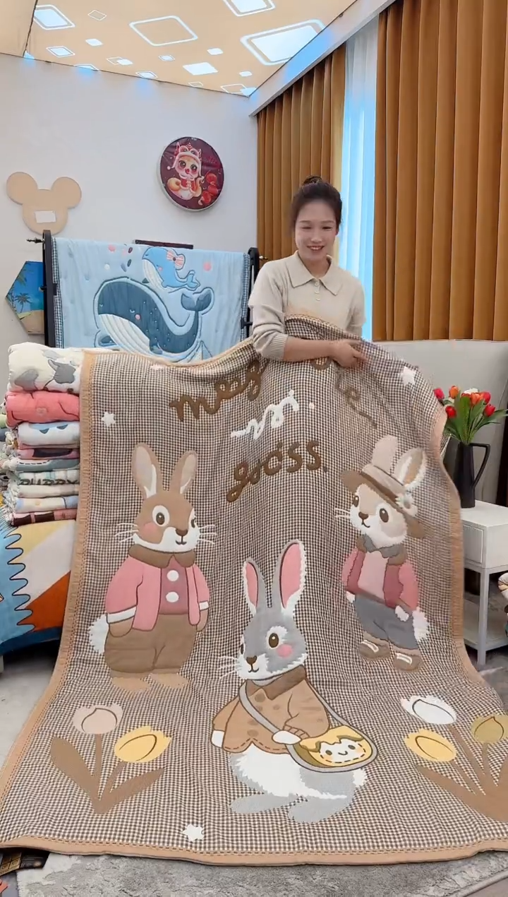 棉质花森林兔-150x200