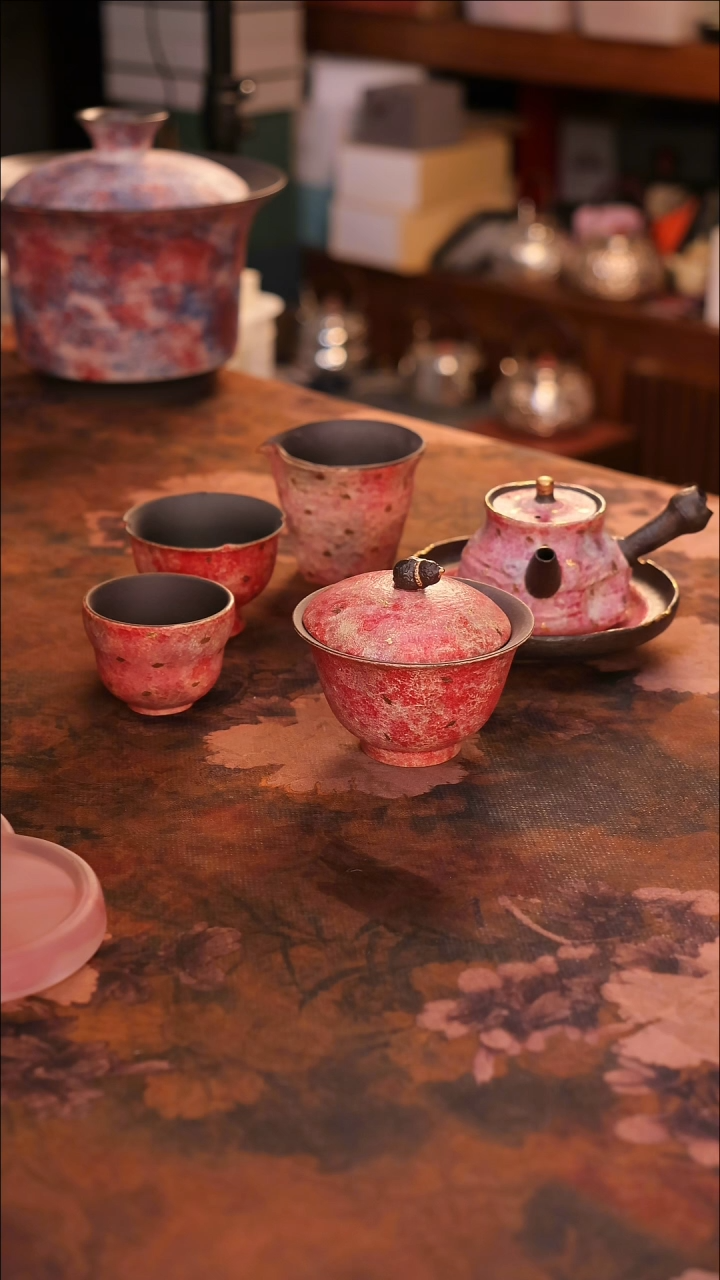 【闪购商品】陶瓷茶具（无礼盒无茶盘）@@洒金套组