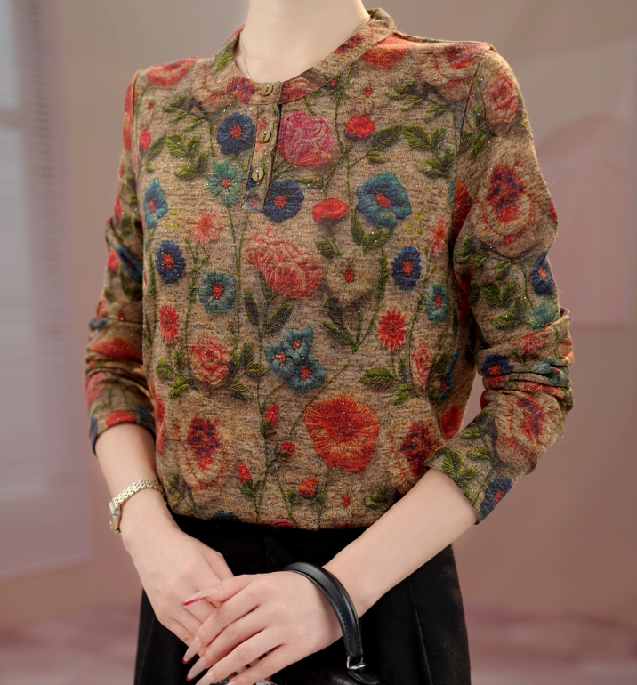 Y1594（达人03）高品质气质优雅时尚衬衫遮肚子小衫