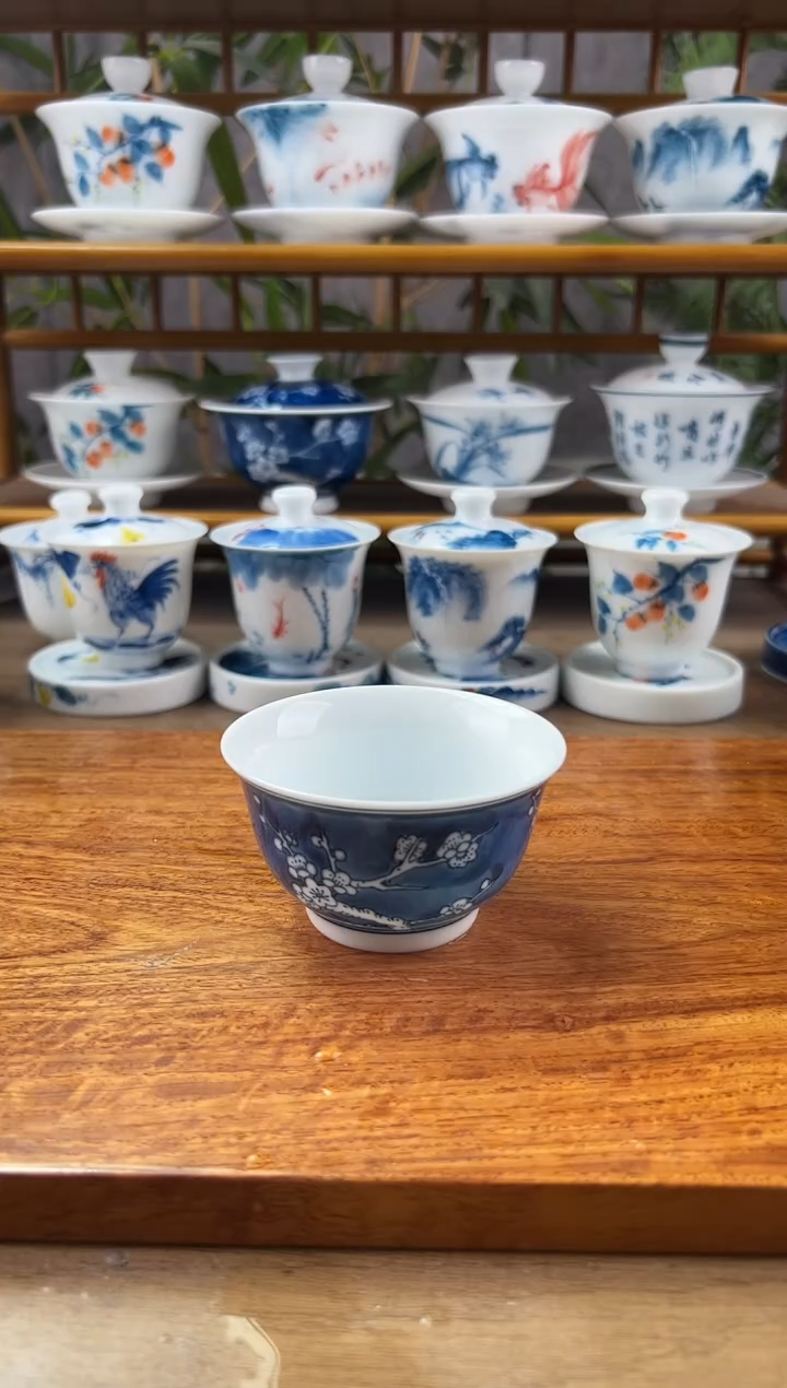 【闪购商品】微瑕冰梅羊脂玉压手杯