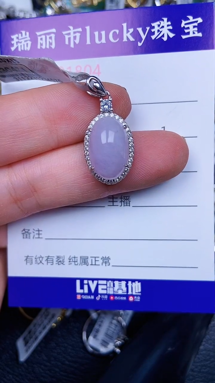 颈饰银S925镶嵌翡翠1804