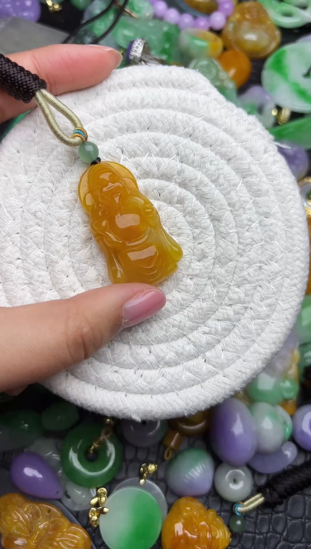 颈饰未镶嵌翡翠歐****?缅甸翡翠吊坠