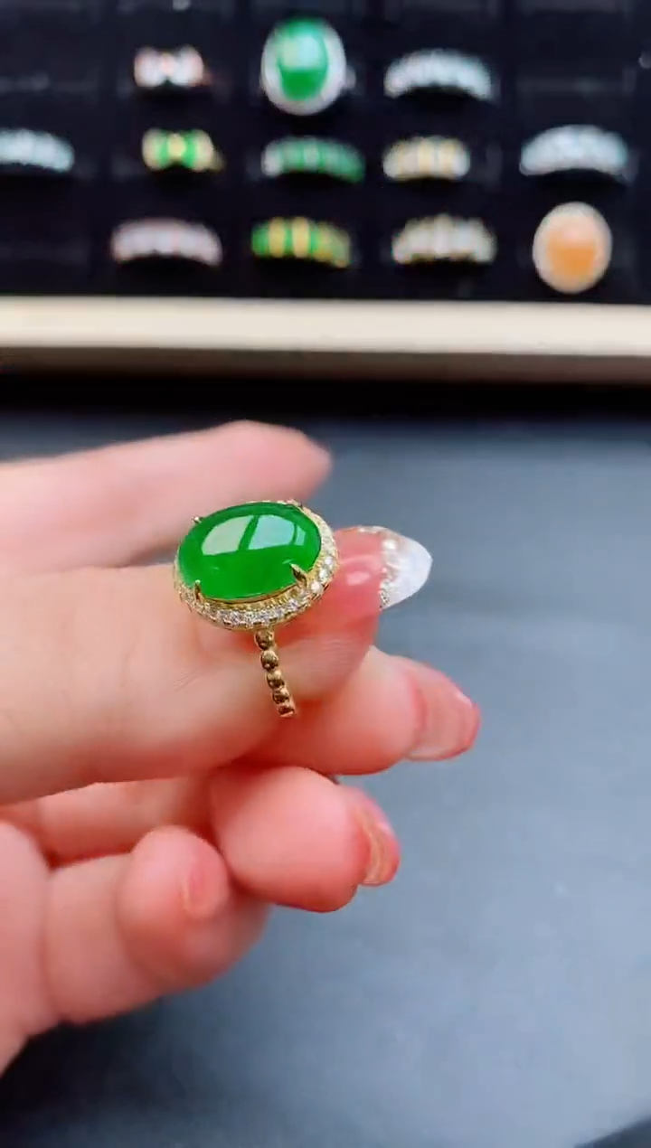 【闪购商品】翡翠戒指银S925镶嵌1211