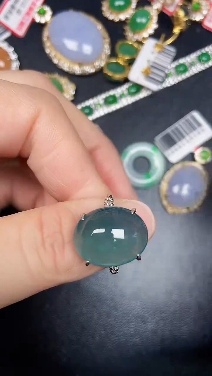 银S925镶嵌戒指翡翠2700