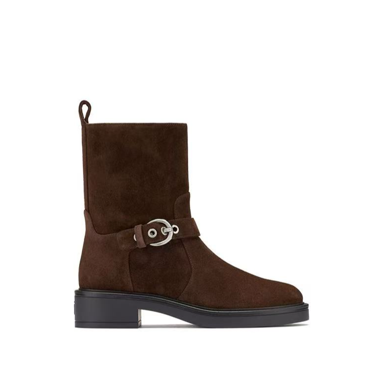 【昆明恒隆】SW CHRYSTIE ZIP BOOTIE桃木棕磨砂皮短靴