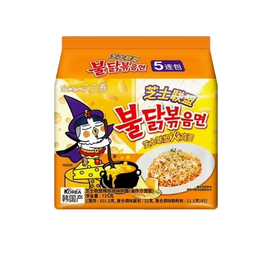 三养芝士联盟超辣火鸡面145g×5