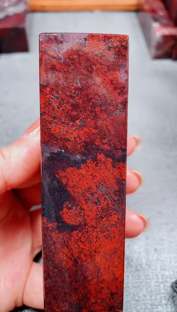 玉桂林鸡血玉素章--4