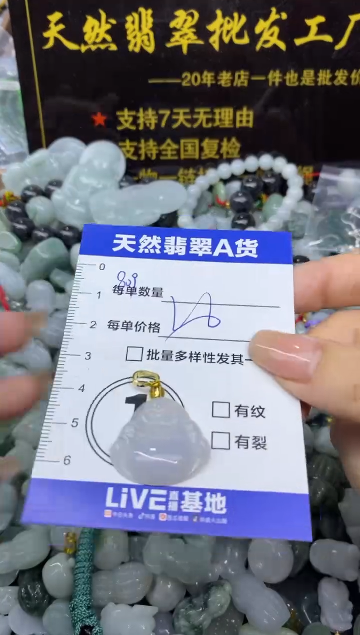 颈饰未镶嵌翡翠天然翡翠A货批量多样性发一件