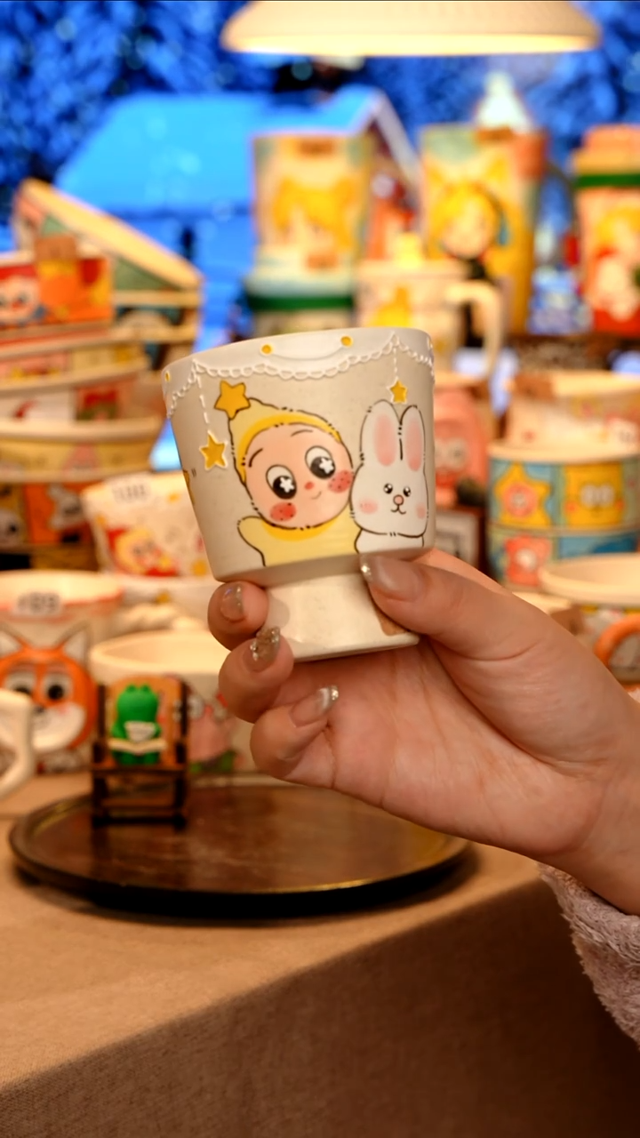 陶瓷016景德镇原创设计师高温手工手绘