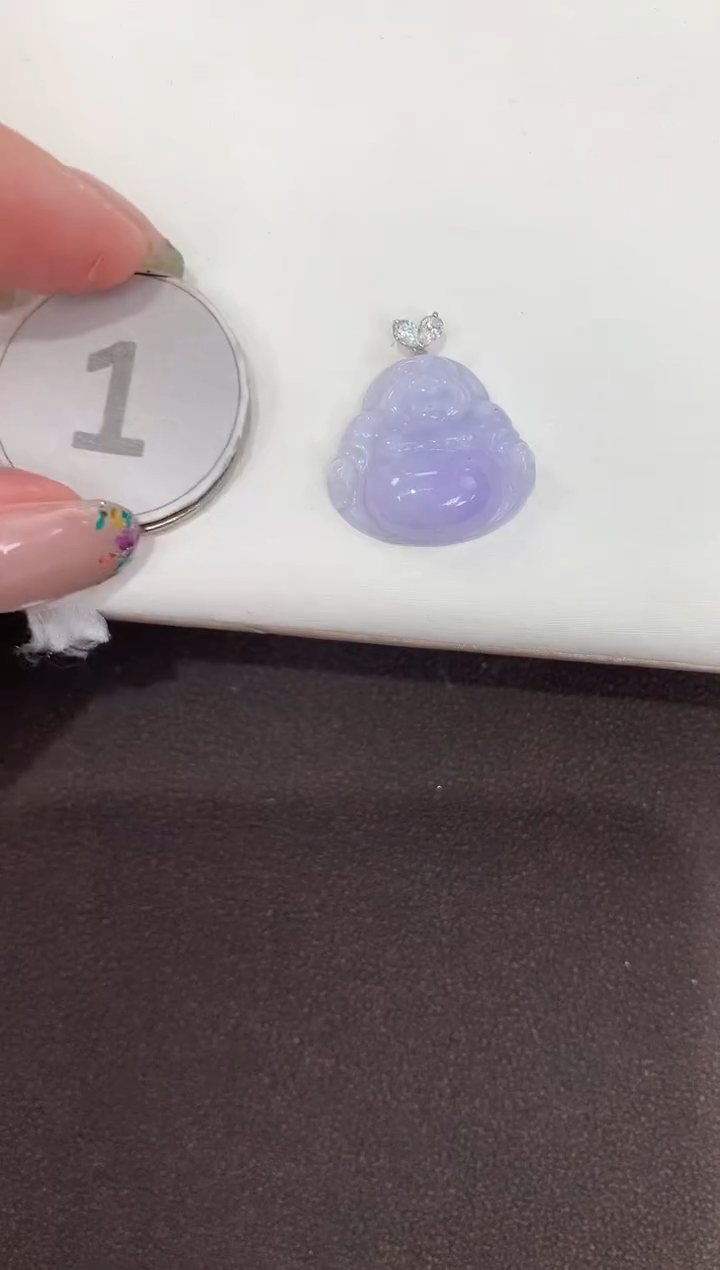 颈饰18K金镶嵌翡翠天然缅甸A货翡翠