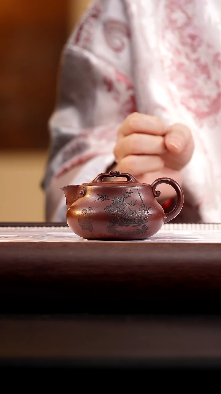 茶壶紫砂龙血砂葫芦瓢150cc