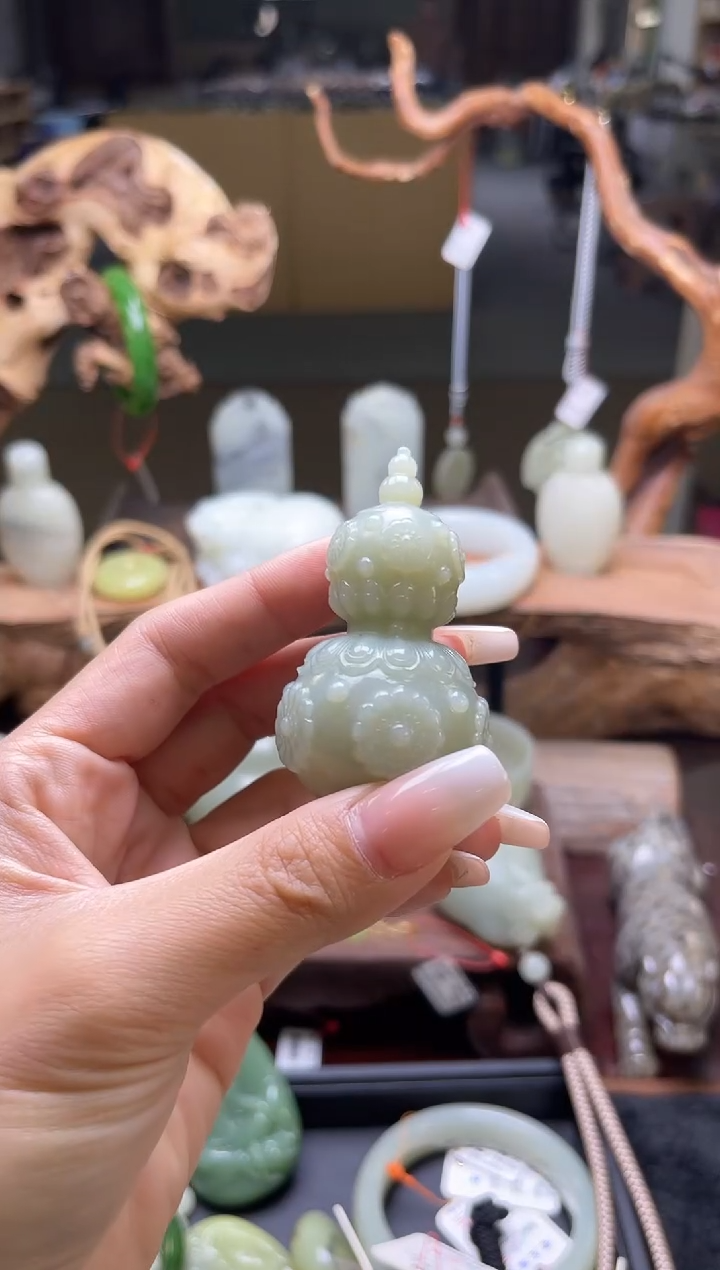 【闪购商品】和田玉手把件未镶嵌且末迪克兰葫芦9003756