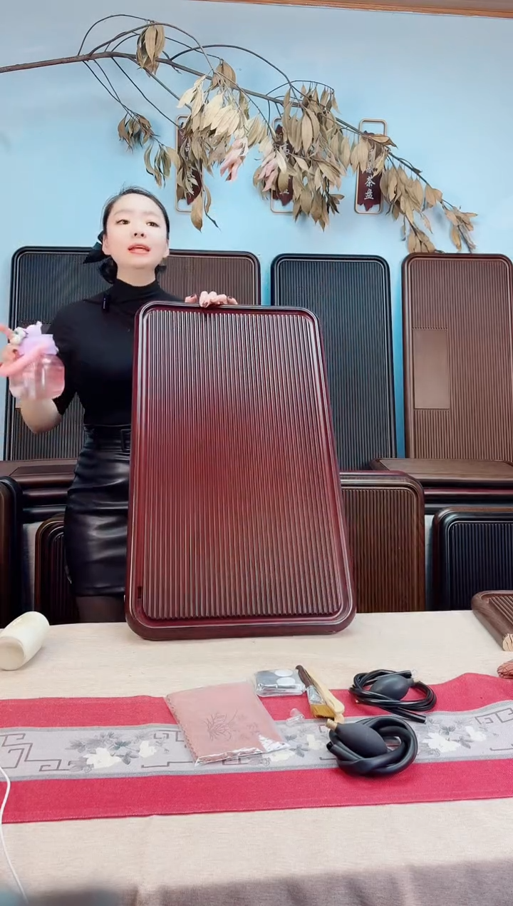 人**途大海红色款式茶盘80*45*4