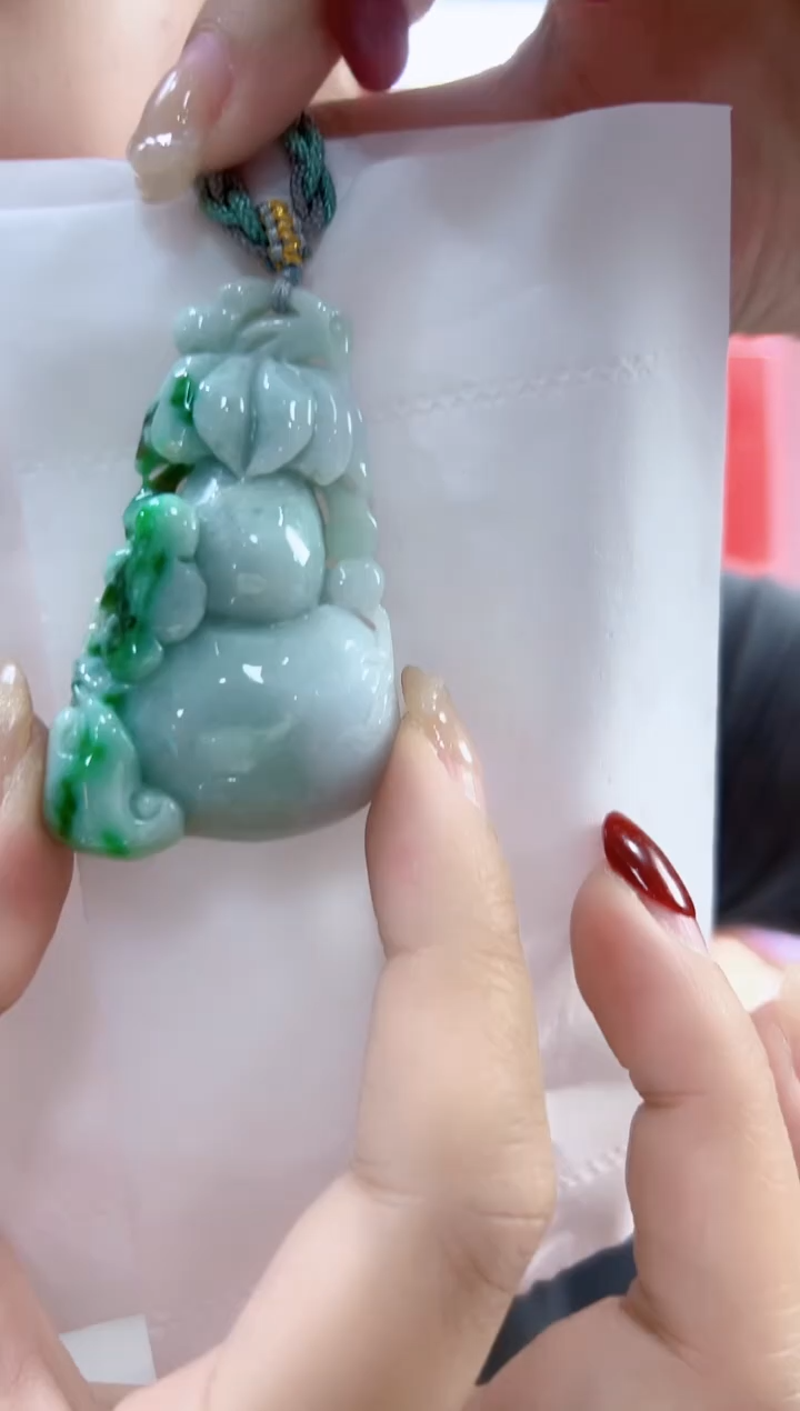 【闪购商品】翡翠颈饰未镶嵌孤品葫芦宽