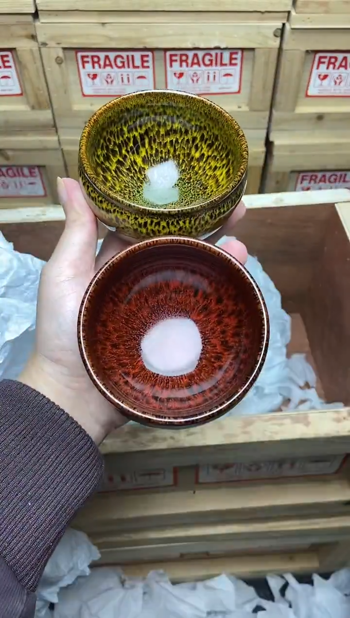 茶盏龙凤呈祥 对杯建盏主人杯