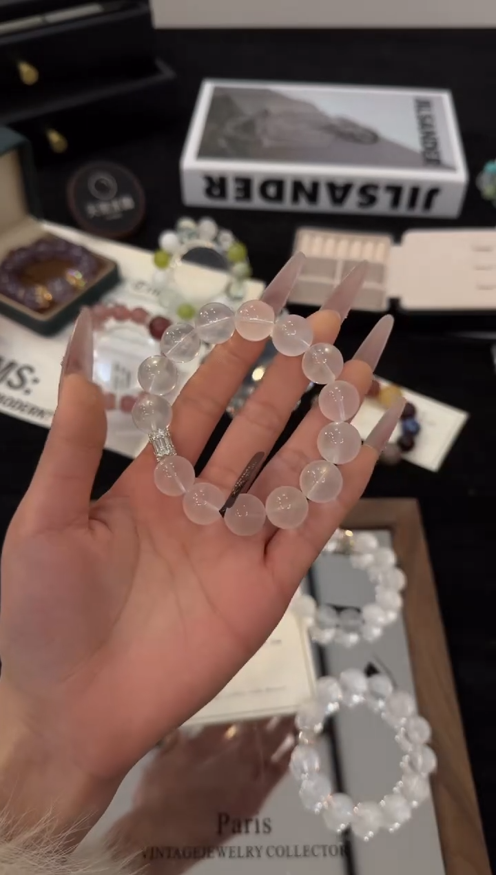 合金手链水晶奶白晶x3537