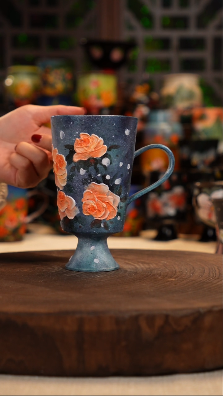 油画   釉下彩  杯子