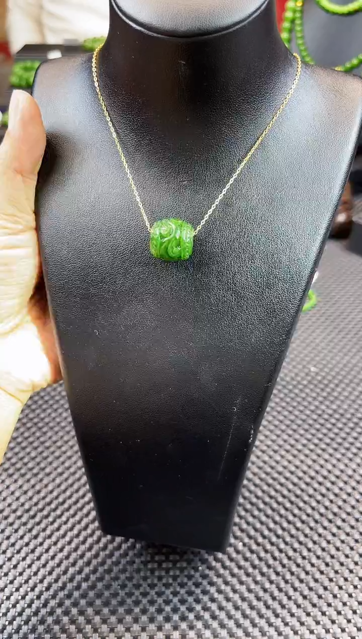 【闪购商品】和田玉（糖玉）单珠未镶嵌FG011雕刻路路通单珠