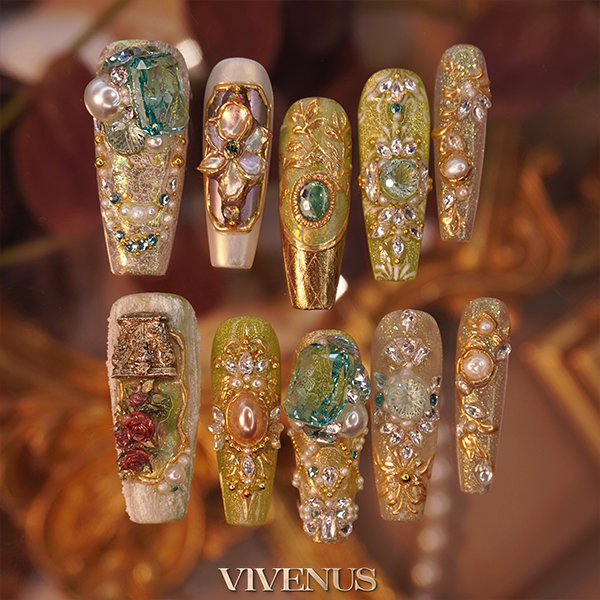 【芙洛莉亚】原创设计 人造宝石系列 奢华重工 女神气质穿戴甲