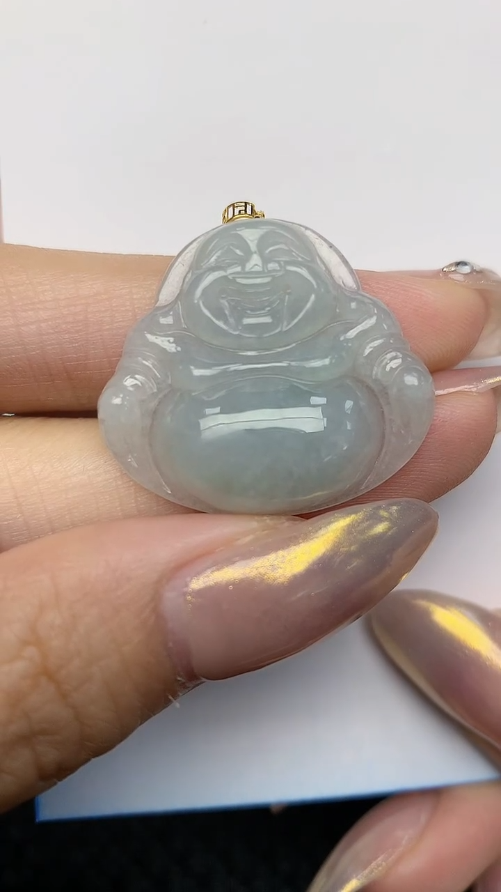 【闪购商品】翡翠颈饰18K金镶嵌 天然翡翠A货